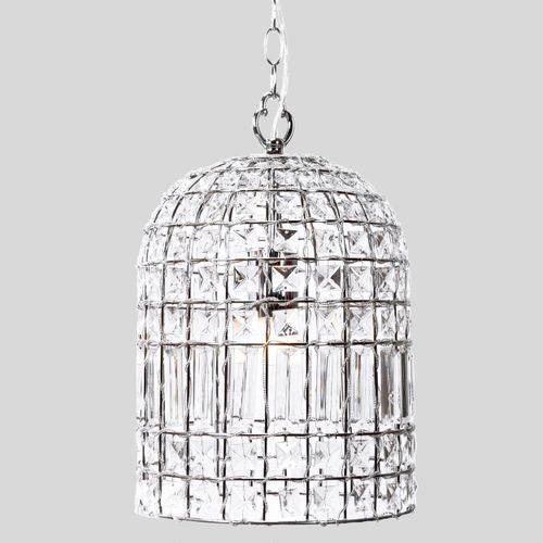 Whitney | Dome Glass Crystal Chandelier - Chrome