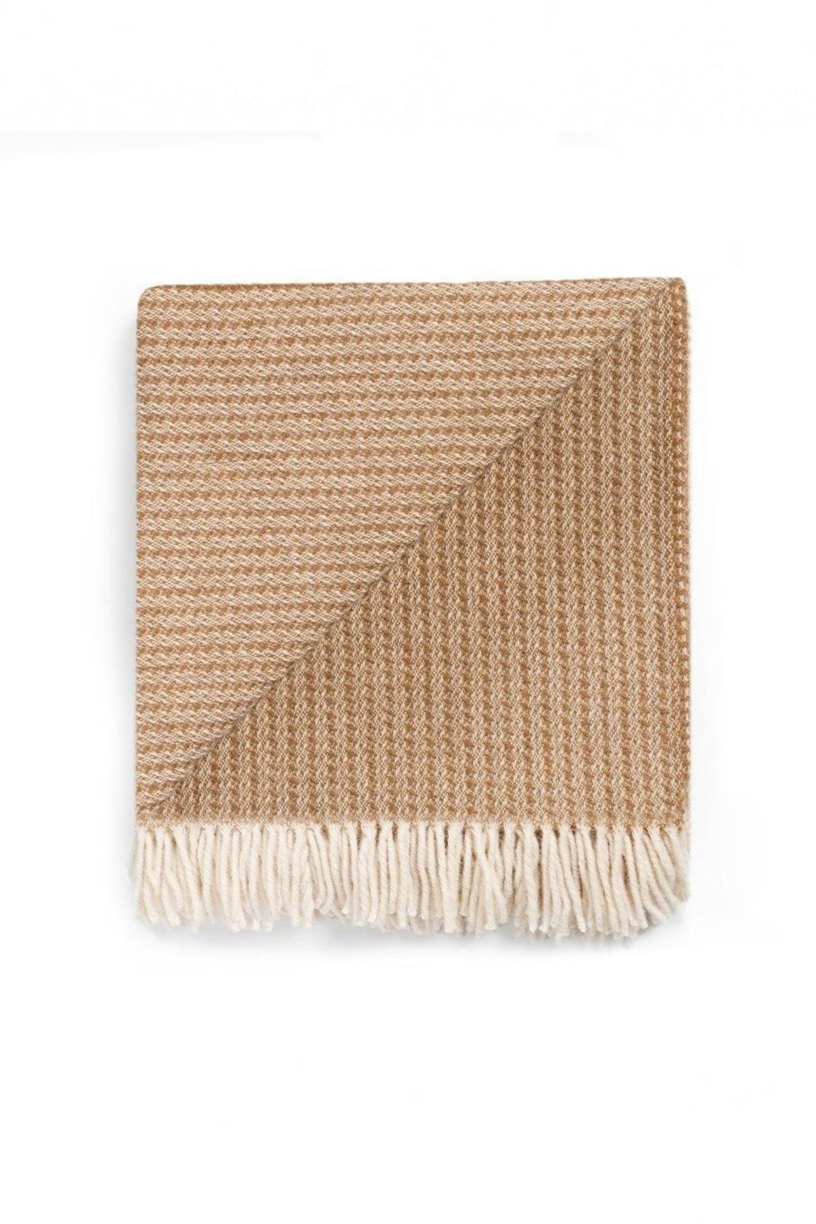 Ruanui Station Lambswool Waffle Throw - Winiata Wheat