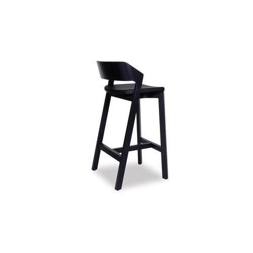 Merano Kitchen Stool - Black Stained  - by TON