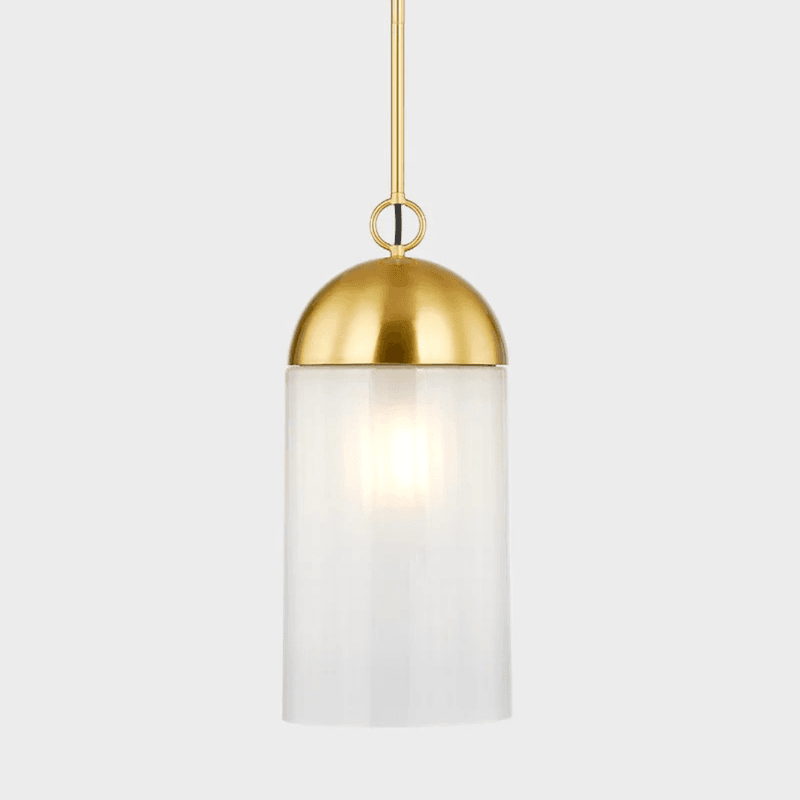 Lumi 1 Light Pendant in Aged Brass