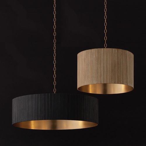Cody 4 Light Pendant In Black Stain & Matte Brass