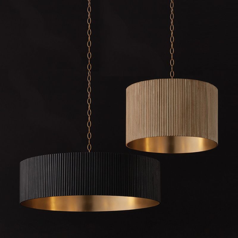 Cody 4 Light Pendant In Black Stain & Matte Brass