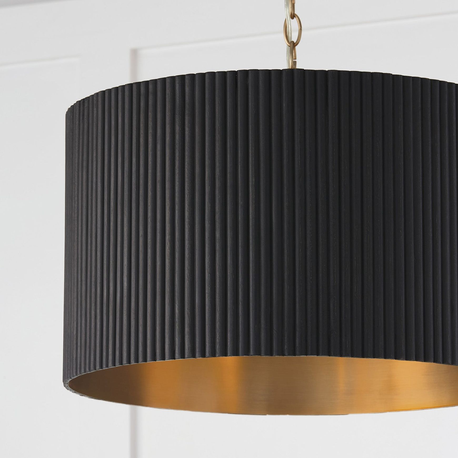 Cody 3 Light Pendant In Black Stain & Matte Brass