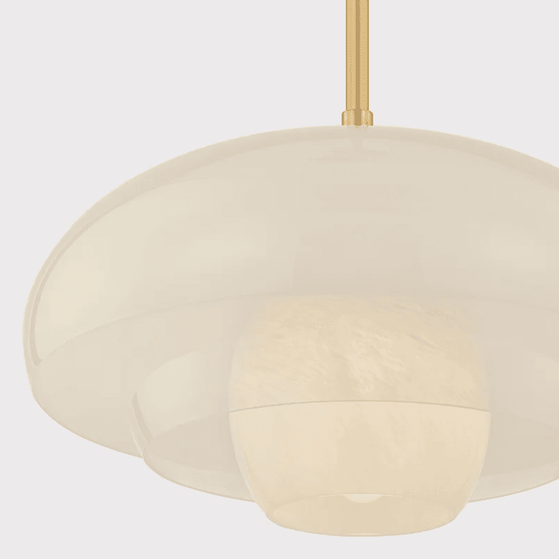 Farah 1 Light Pendant in Aged Brass