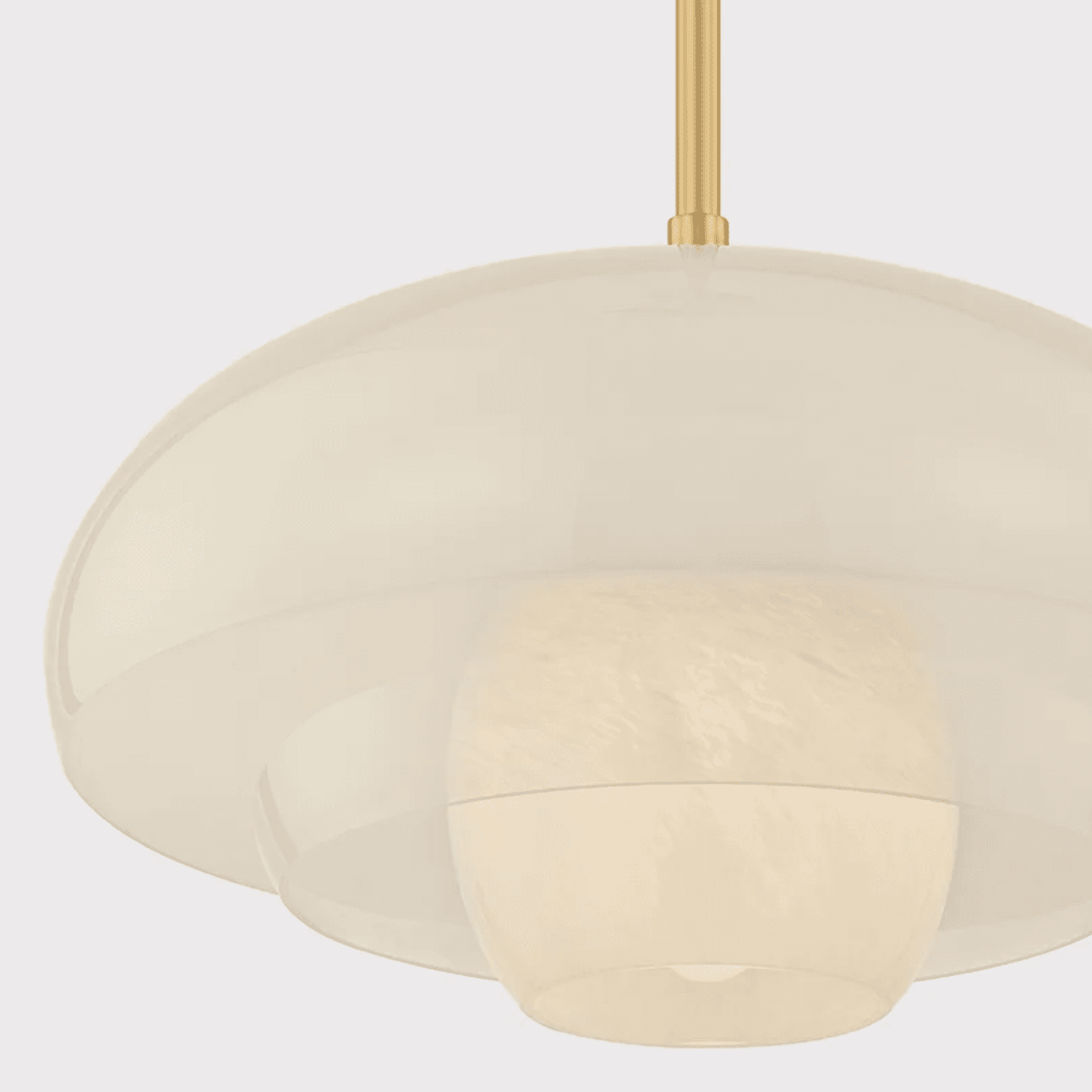 Farah 1 Light Pendant in Aged Brass