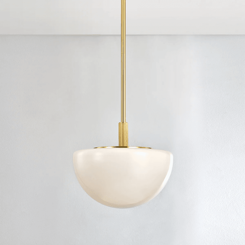 Herman 1 Light Pendant - Large in Aged Brass