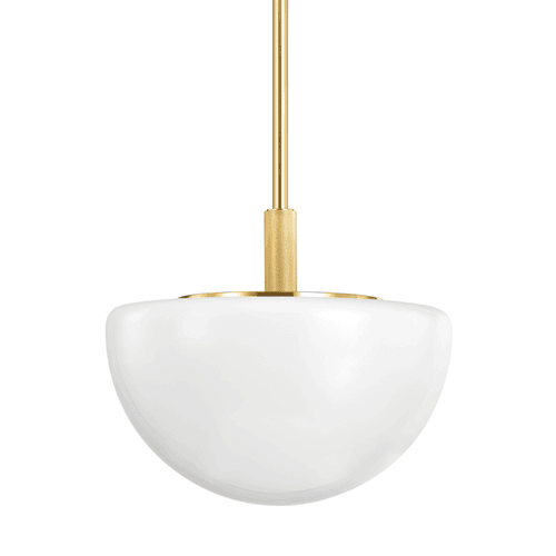 Herman 1 Light Pendant - Large in Aged Brass