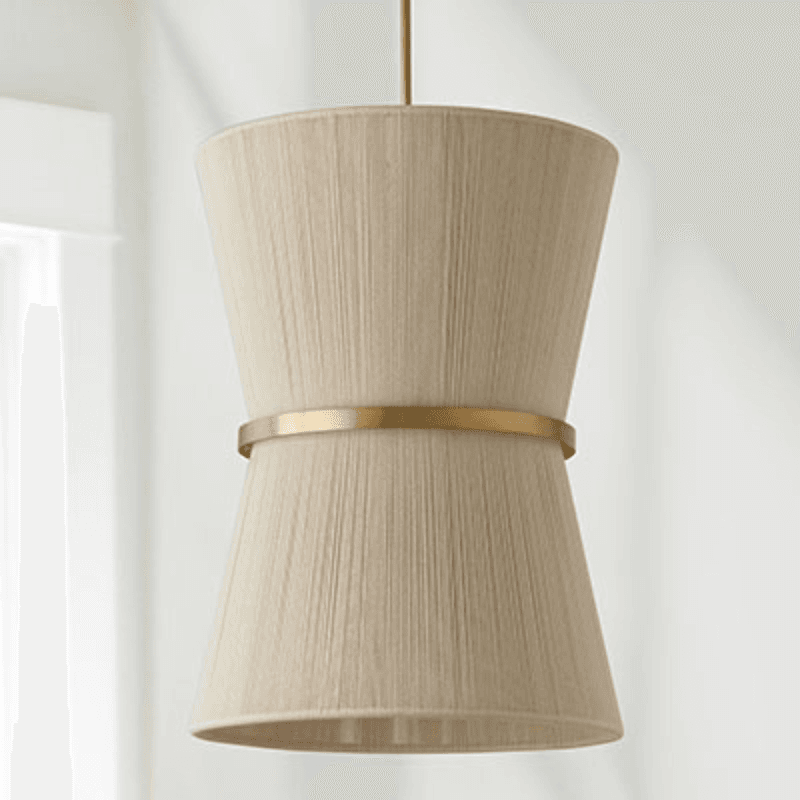 Fisher 6 Light Lantern in Brass & Bleached Rope