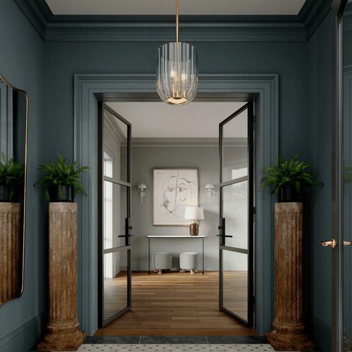 Sisi 3 Light Pendant in Aged Brass