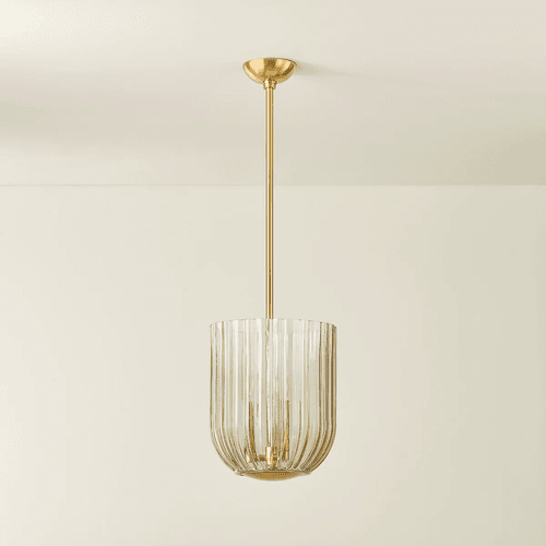 Sisi 3 Light Pendant in Aged Brass