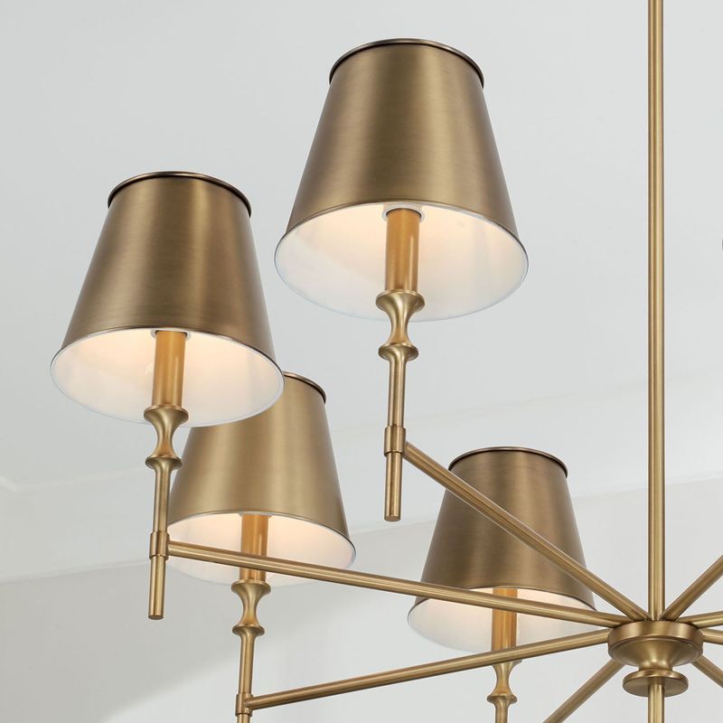 Barwon 8 Light Chandelier in Aged Brass