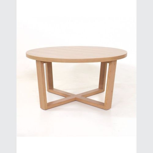 Viva Round Coffee Table, Veneer Top, Clear or Stained