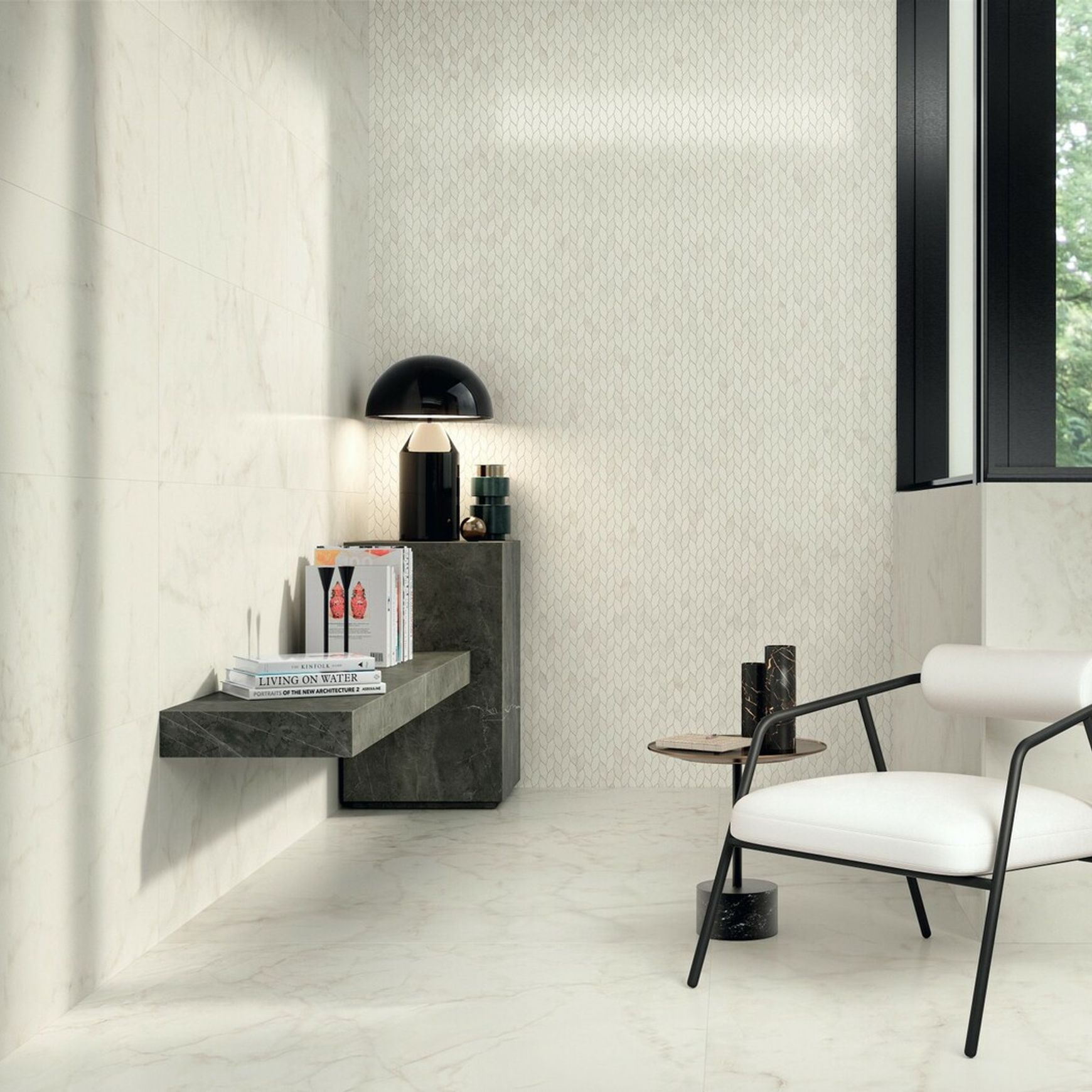Calacatta Delicato Twist Satin Mosaic | Tile Space
