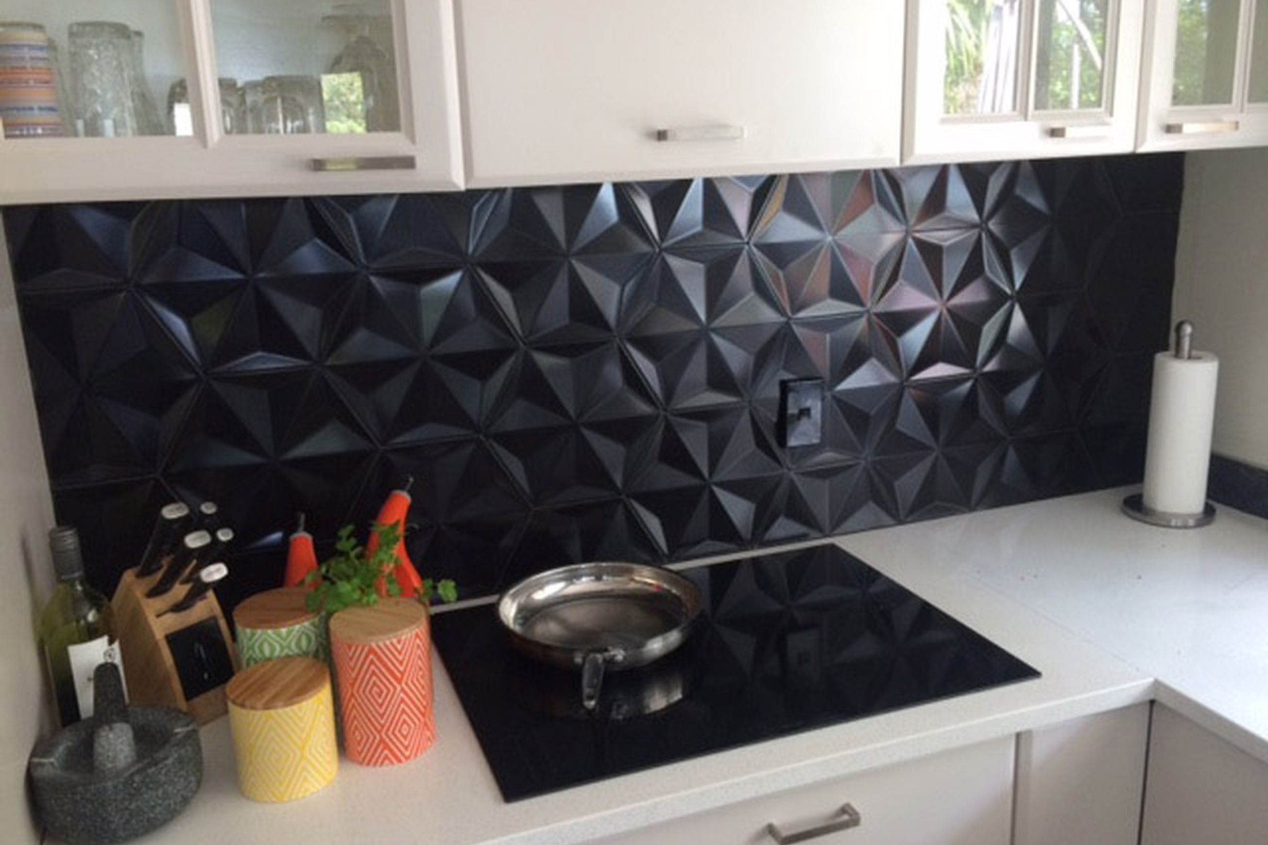 Black Frozen Crystal Ceramic Wall Tile