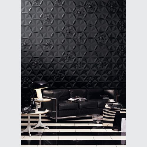 Black Frozen Crystal Ceramic Wall Tile