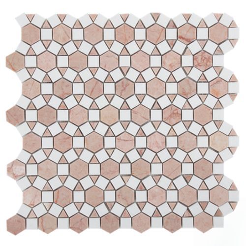 Alhambra Thassos & Dusty Pink Marble