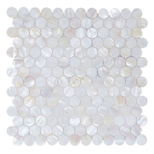Mother Of Pearl Mosaic Bianca Pennyround