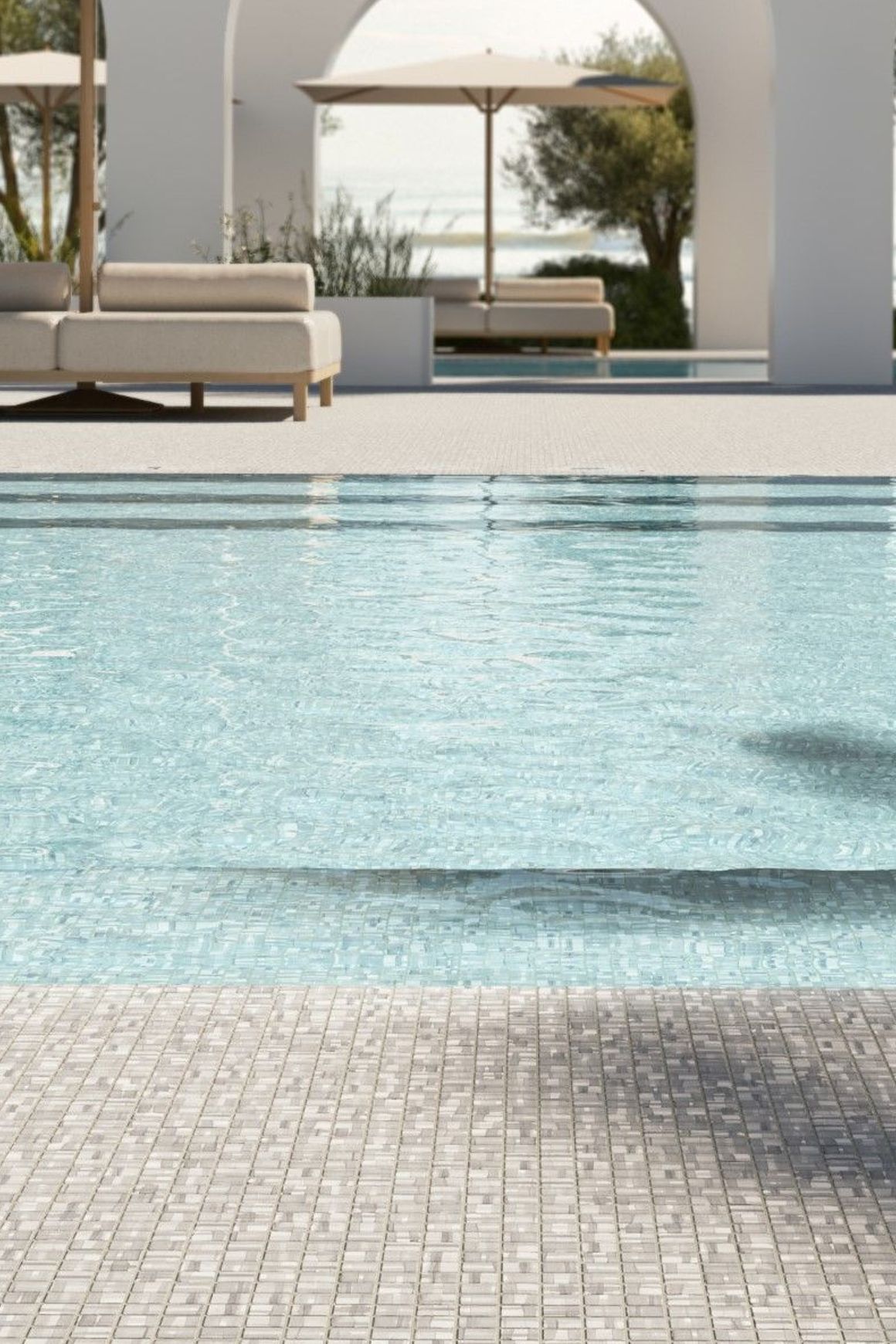 Stripes Tile | Aquarelle Collection by Ezarri