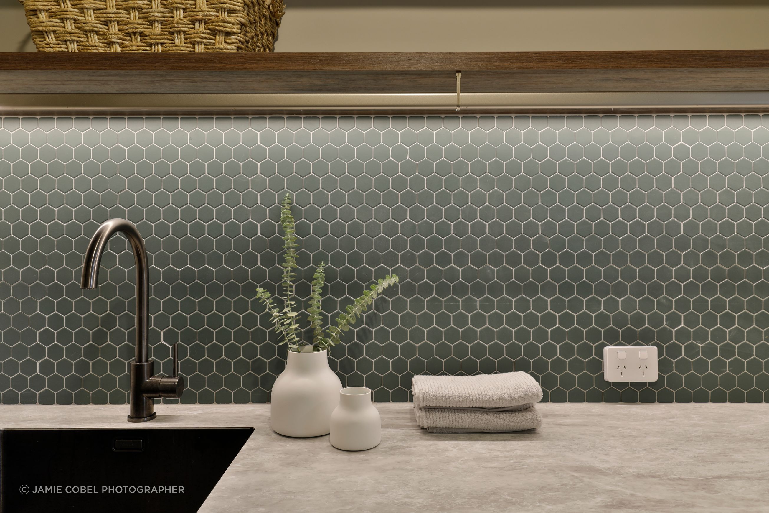 Beton Still Hex Mosaic Tiles