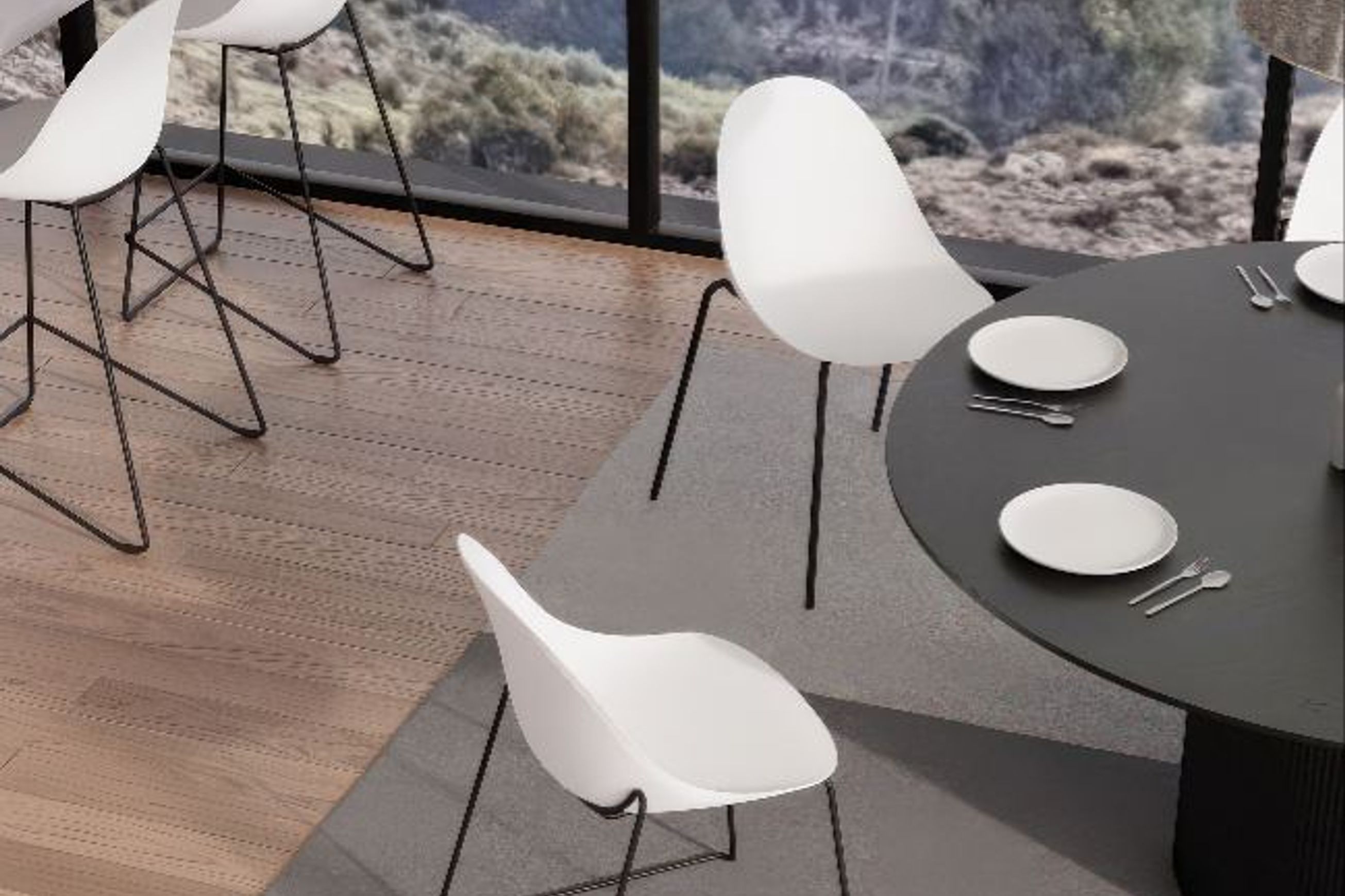 Pebble Chair with Shell Seat