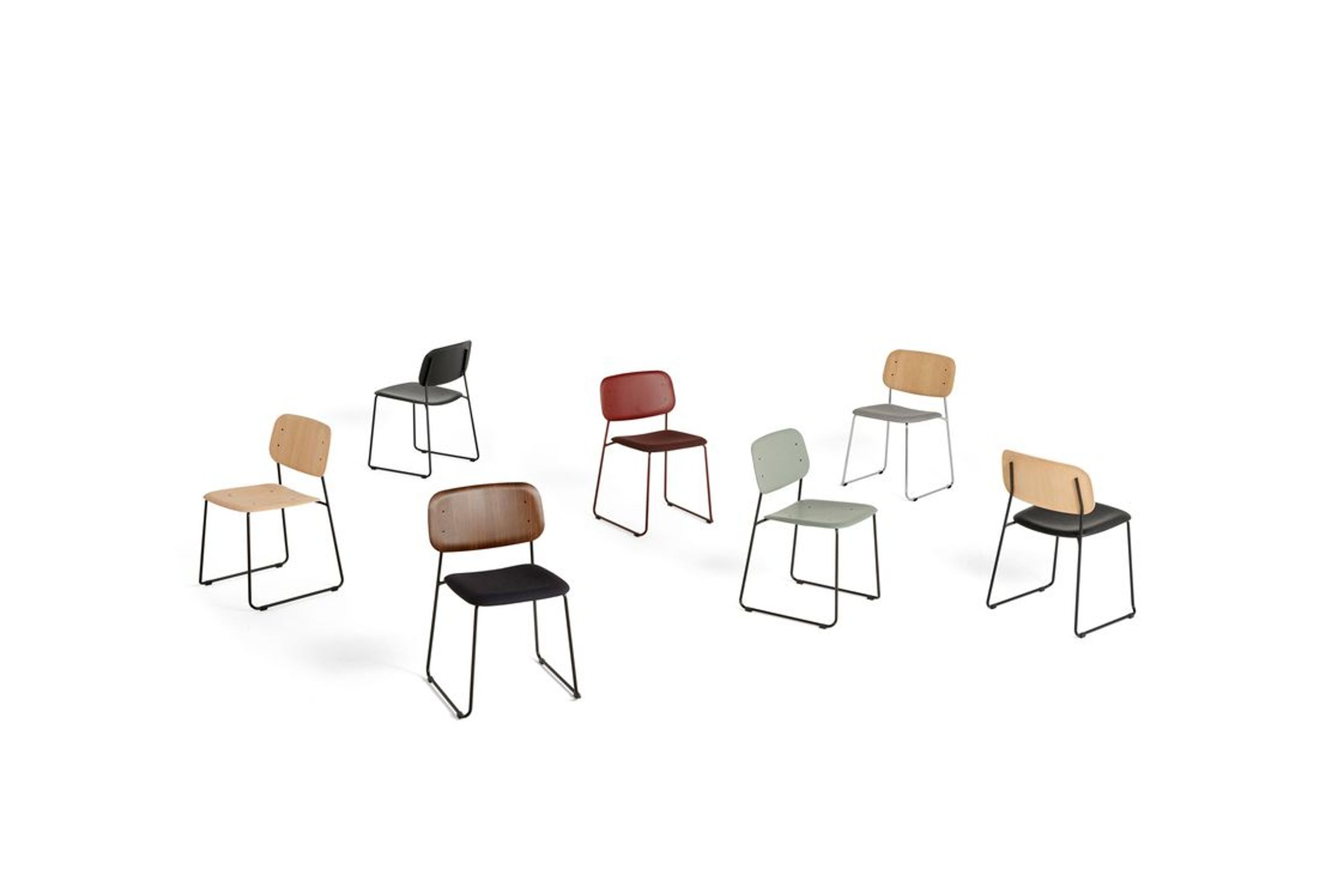 Soft Edge 10 Chair Sled Seat Upholstery by HAY
