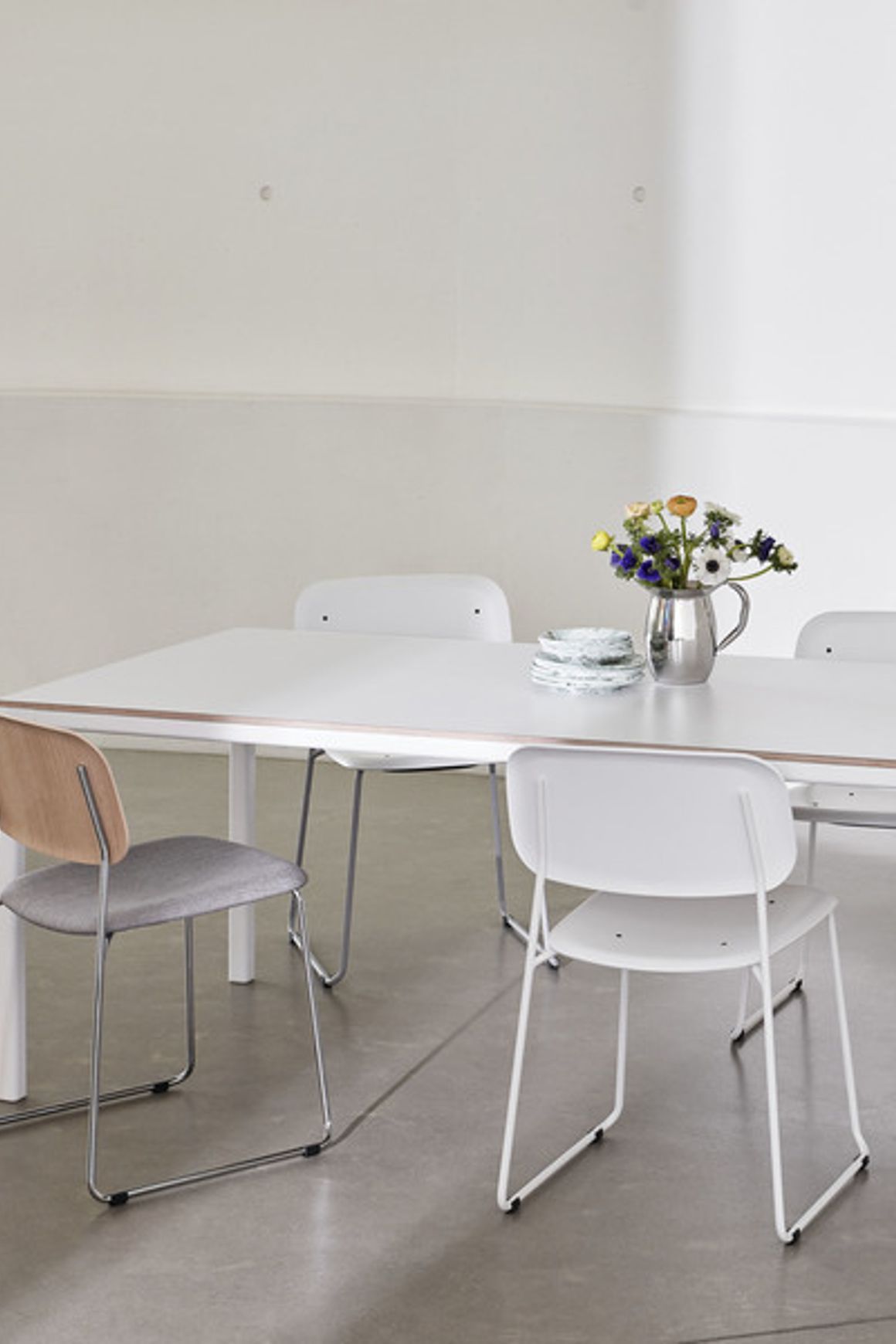 Soft Edge 10 Chair Sled Seat Upholstery by HAY