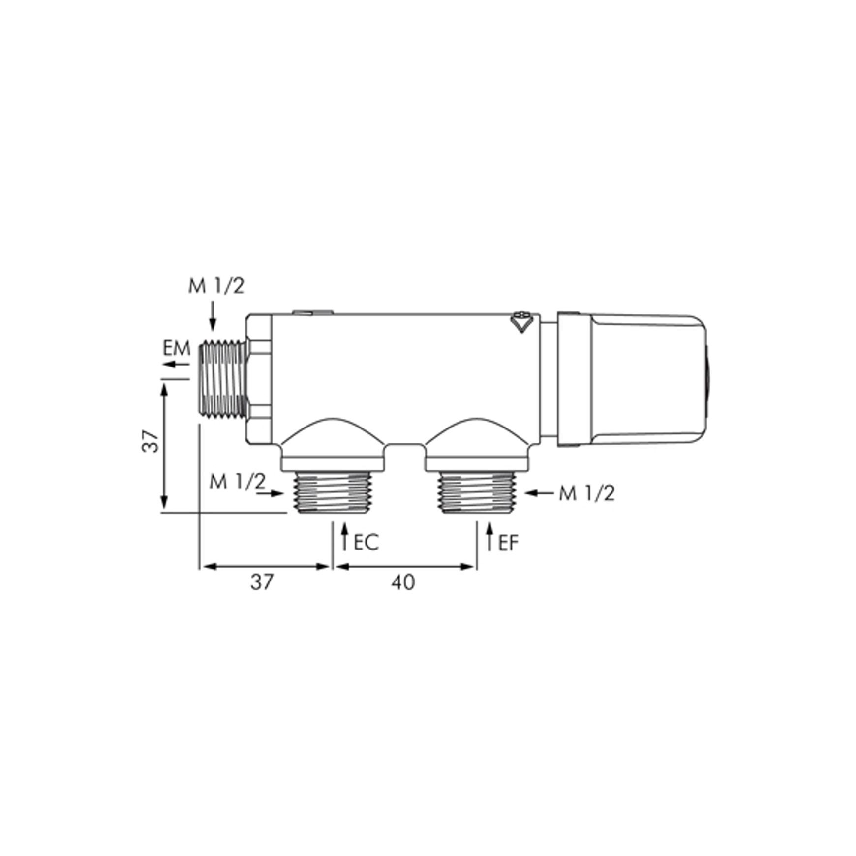 Delabie Premix Compact Thermostatic Mixing Valve