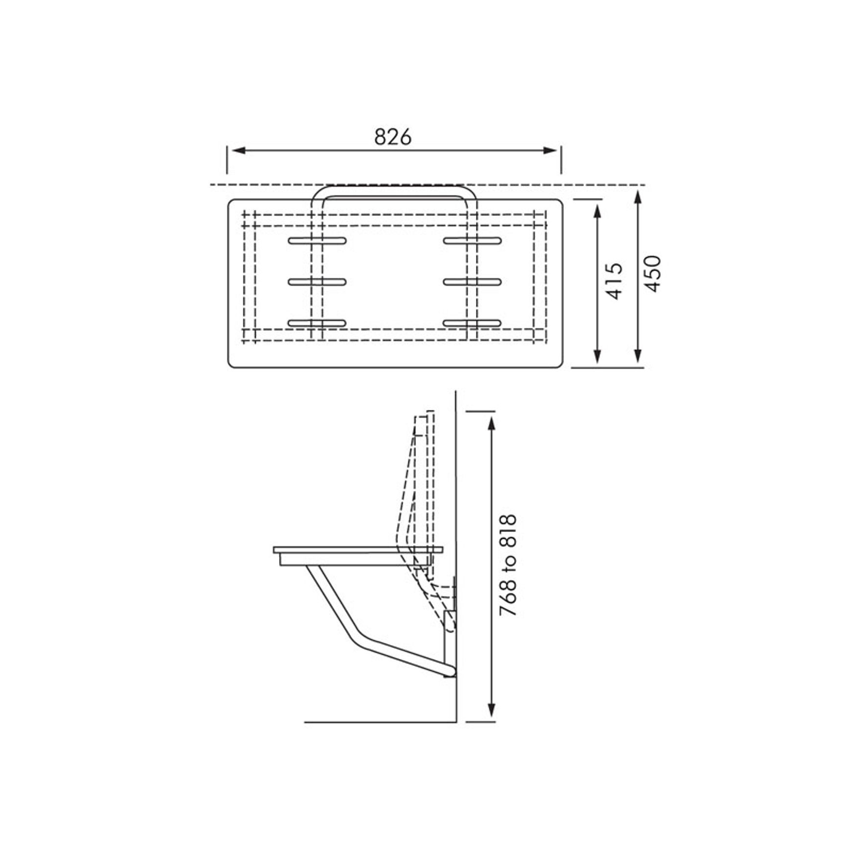 ASI Fold Up Disabled Shower Seat