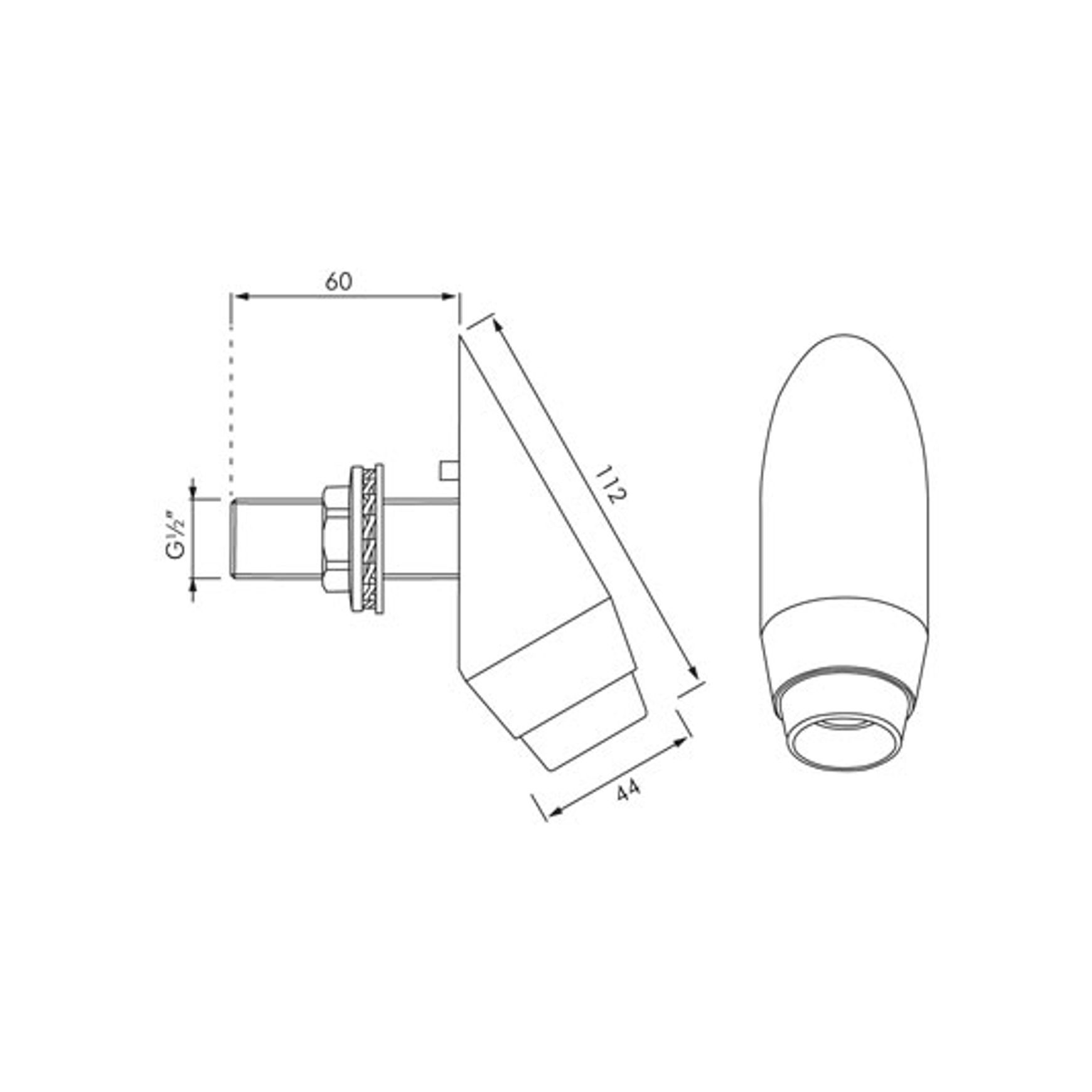 KWC Franke High Security Detachable Shower Hose&Handset dimensions