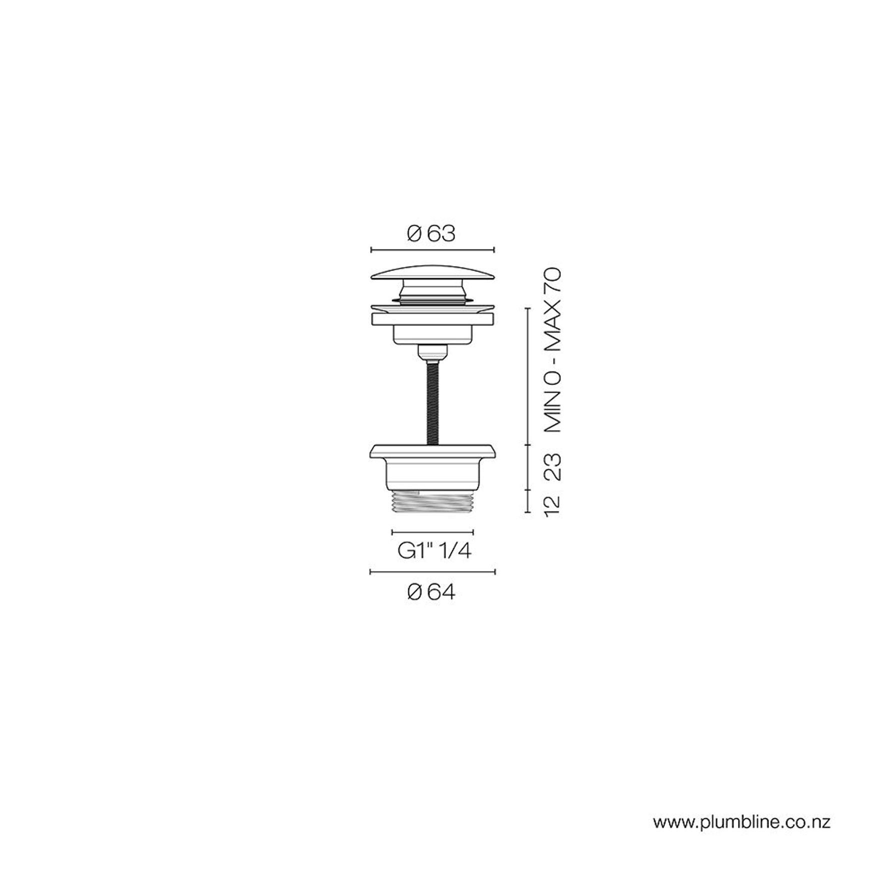 Oli 316 Pop Up Basin Waste 32mm