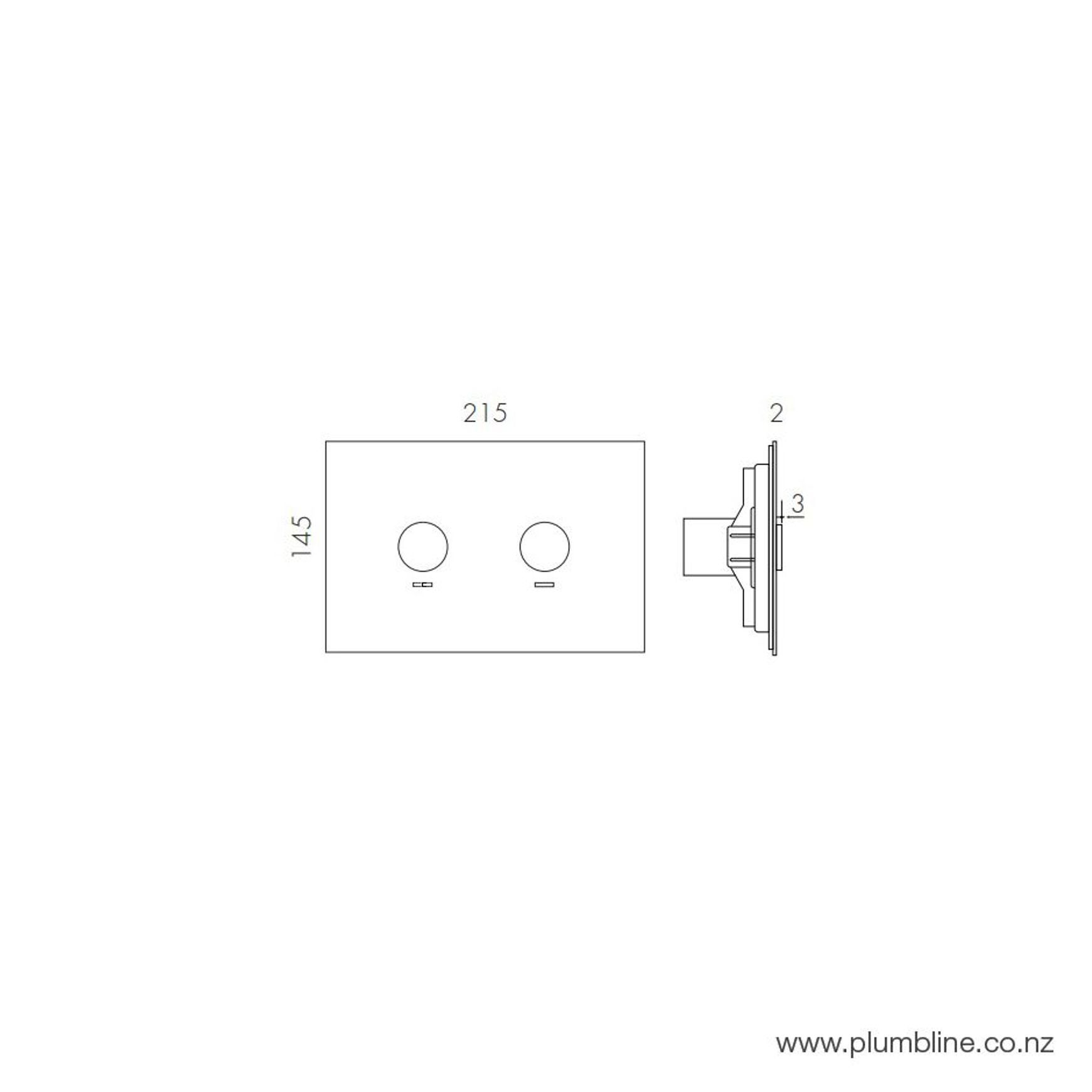 Oli Flush Panel Brushed Brass PVD