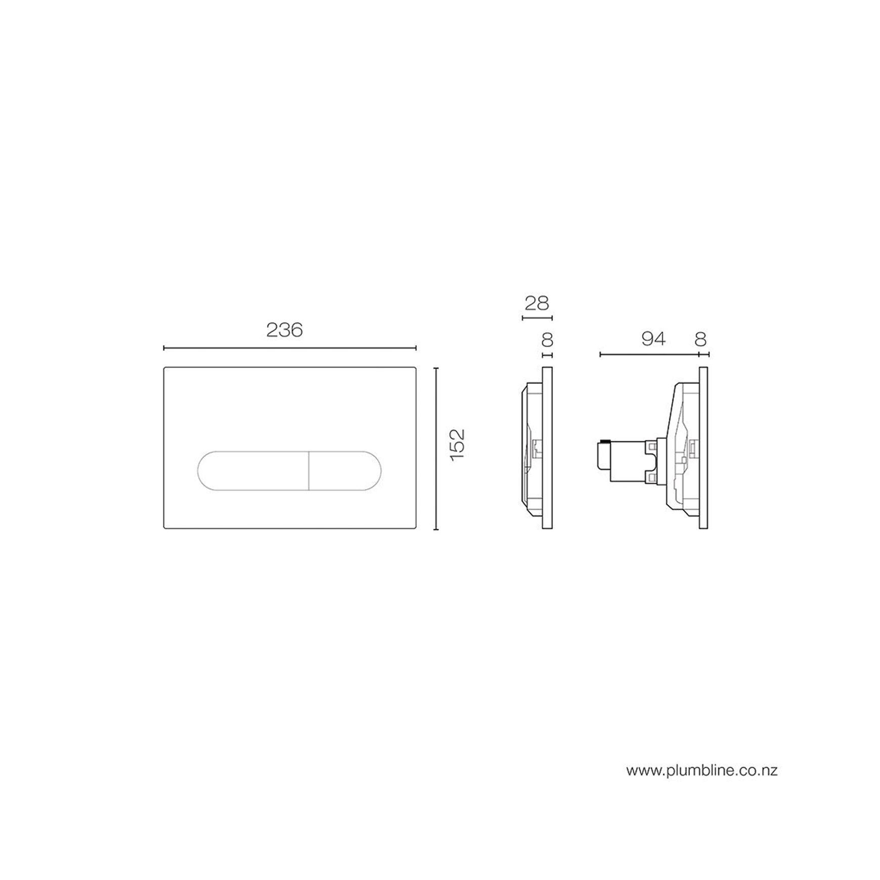 Como Flush Panel Matt Black