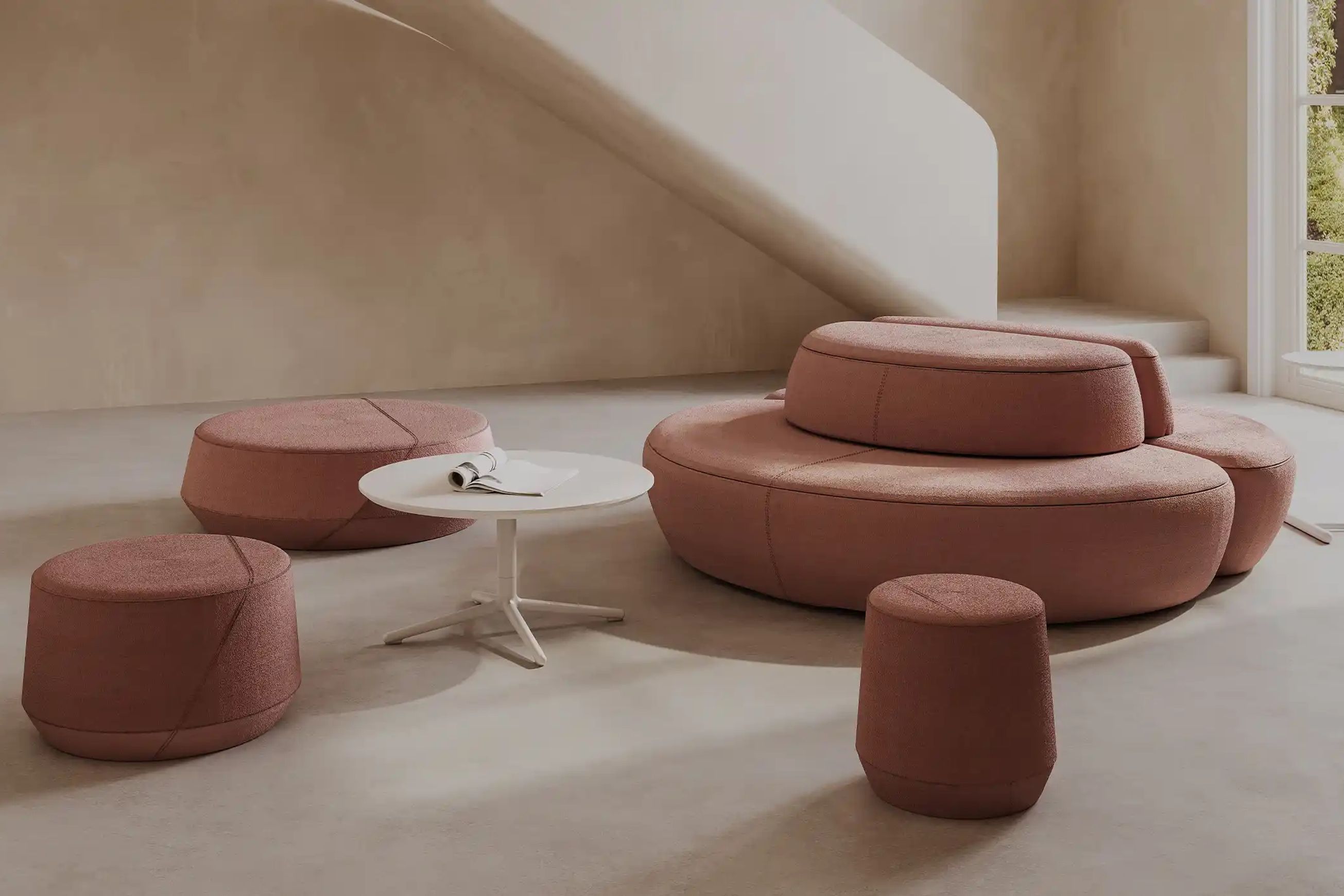 Button Small Round Ottoman