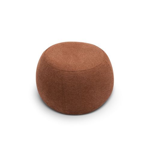 Venus Round Ottoman | Rust Orange