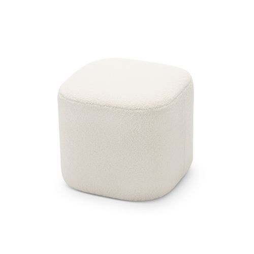 Podd Square Ottoman Stool | Cream Bouclé