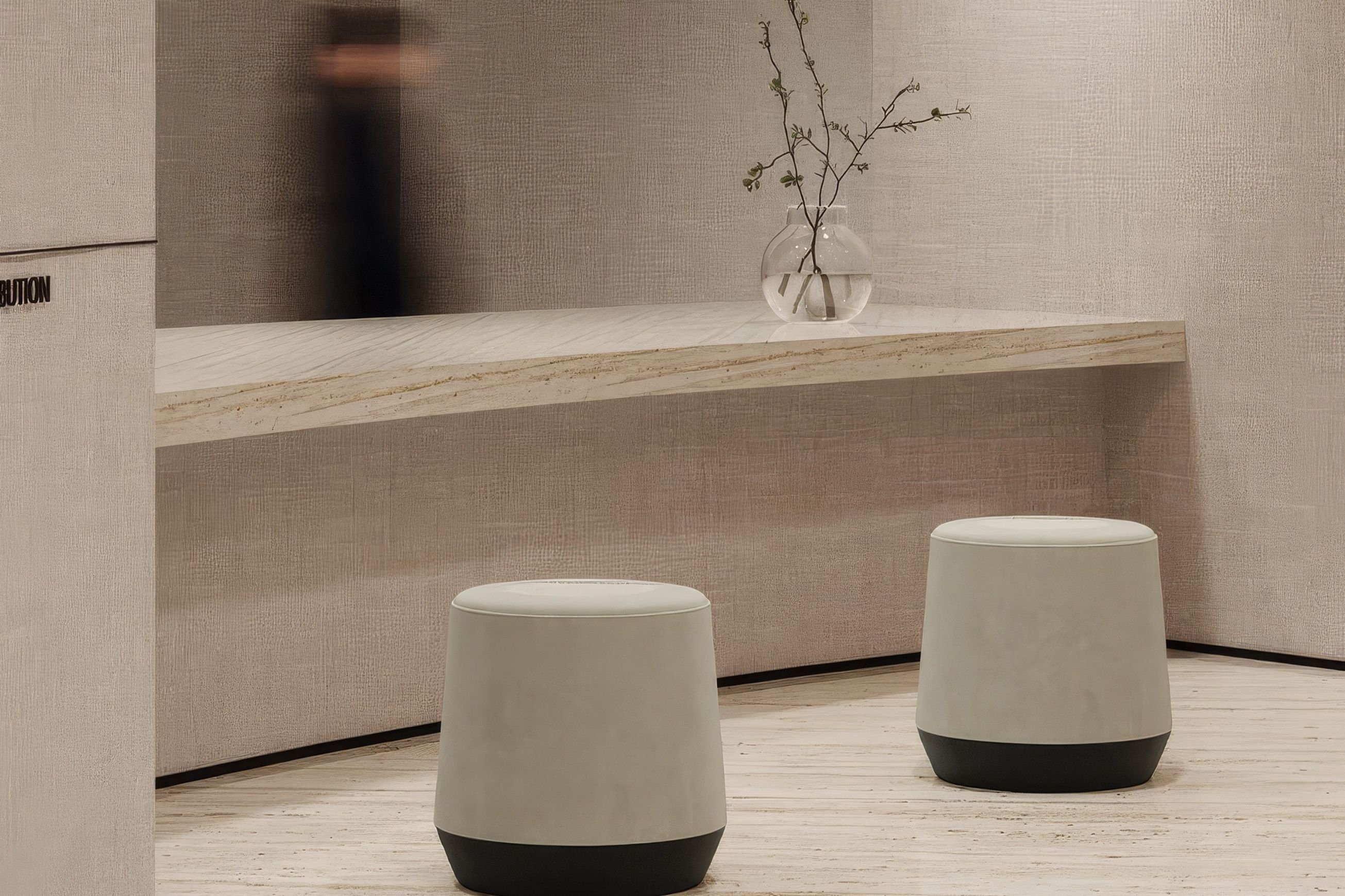 Button Small Round Ottoman