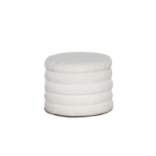 Boucle Roundie Storage Ottoman