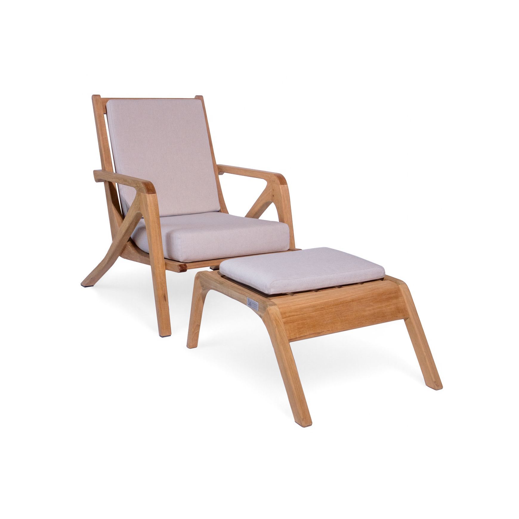 Una Teak Ottoman