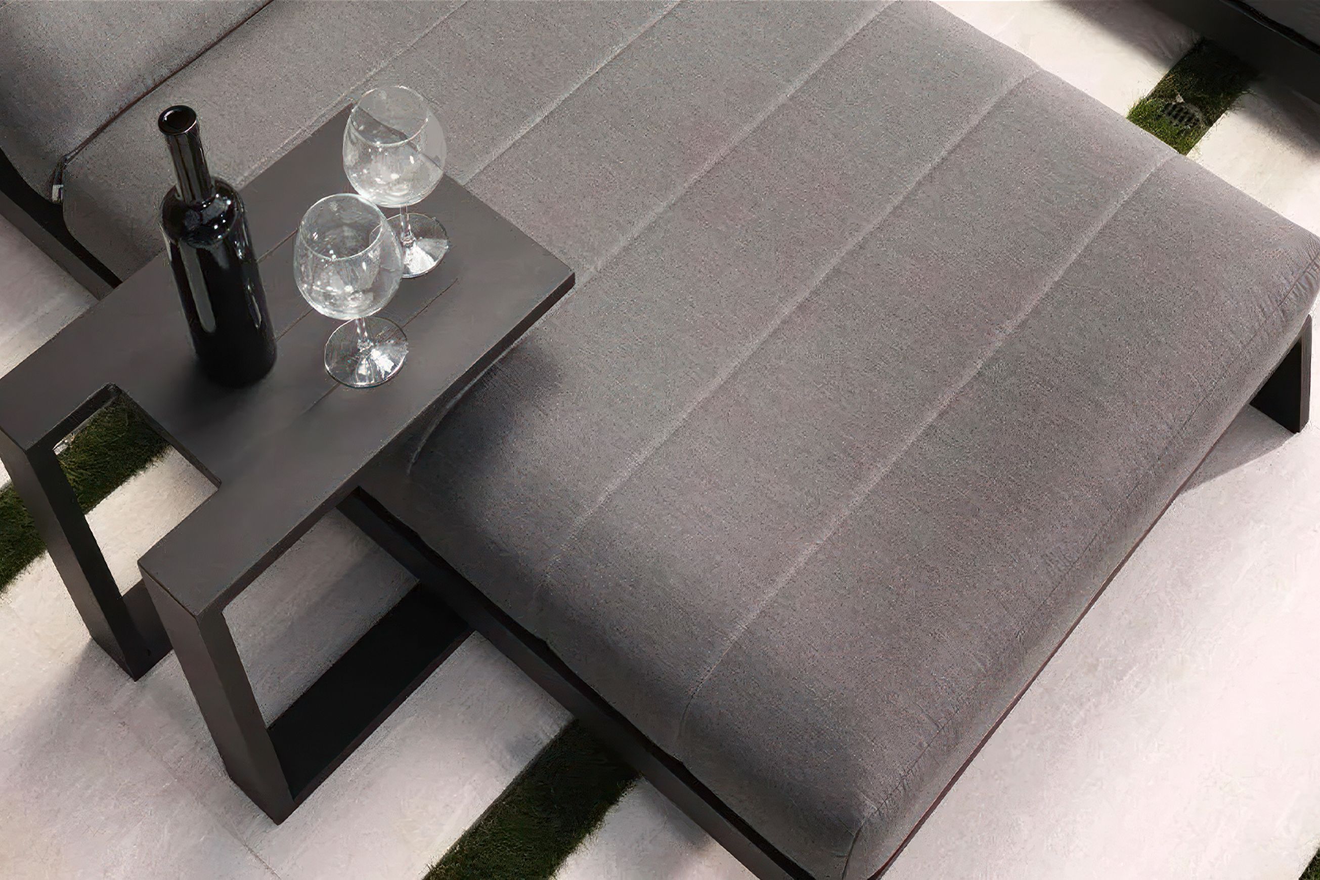 Rectangular Aluminium Side Table