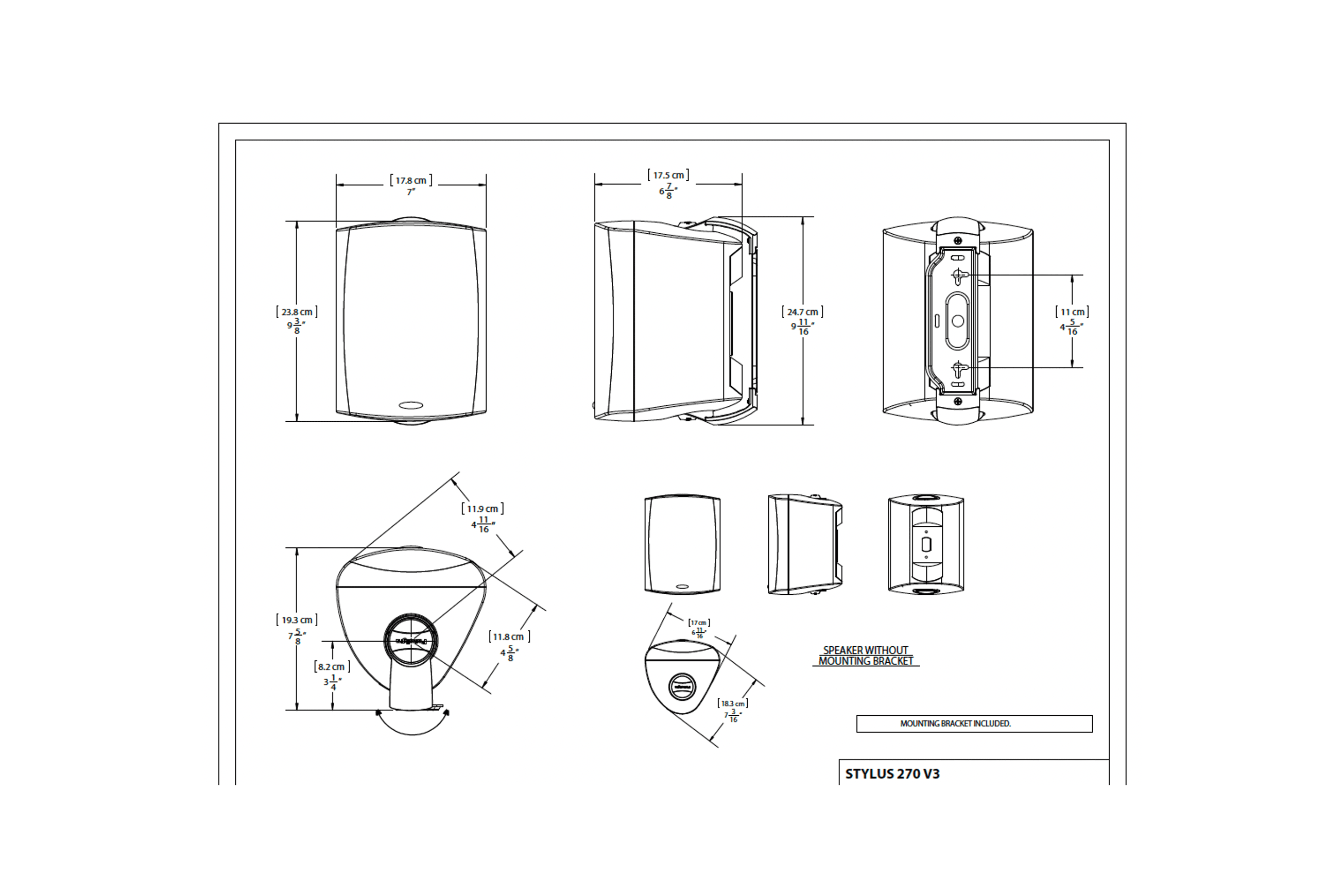 Paradigm On-Wall Speaker Stylus 270 Black