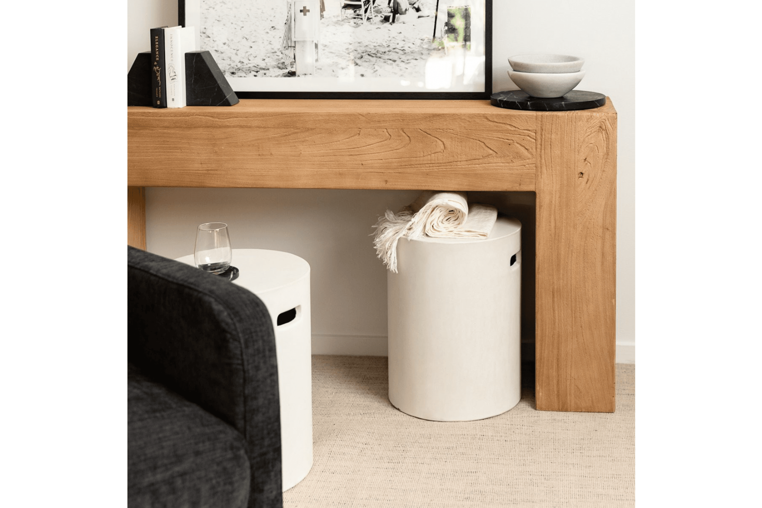 Pipe Concrete Stool / Side Table