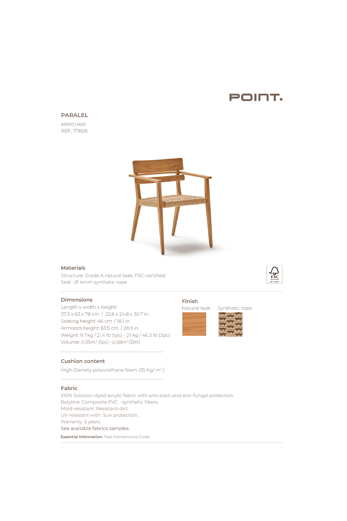 Paralel Outdoor Dining Chair