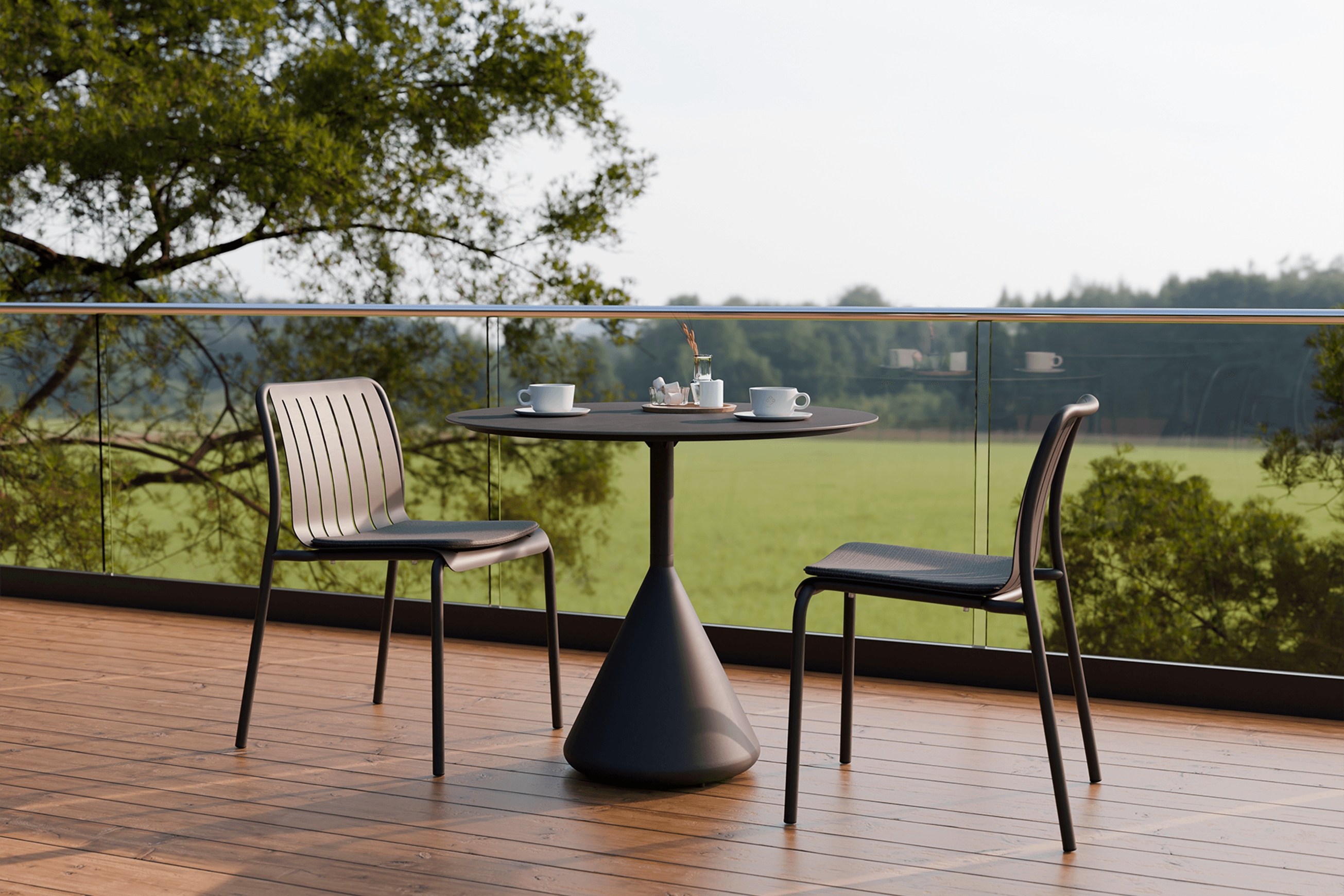 Kora Cafe Table 90cm Dia CERAMIC - Outdoor
