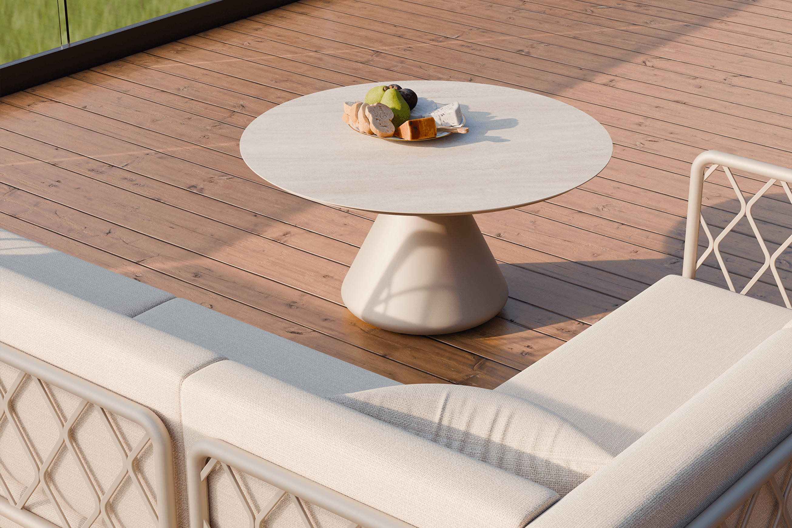 Kora Coffee Table 90cm Dia - CERAMIC - Outdoor
