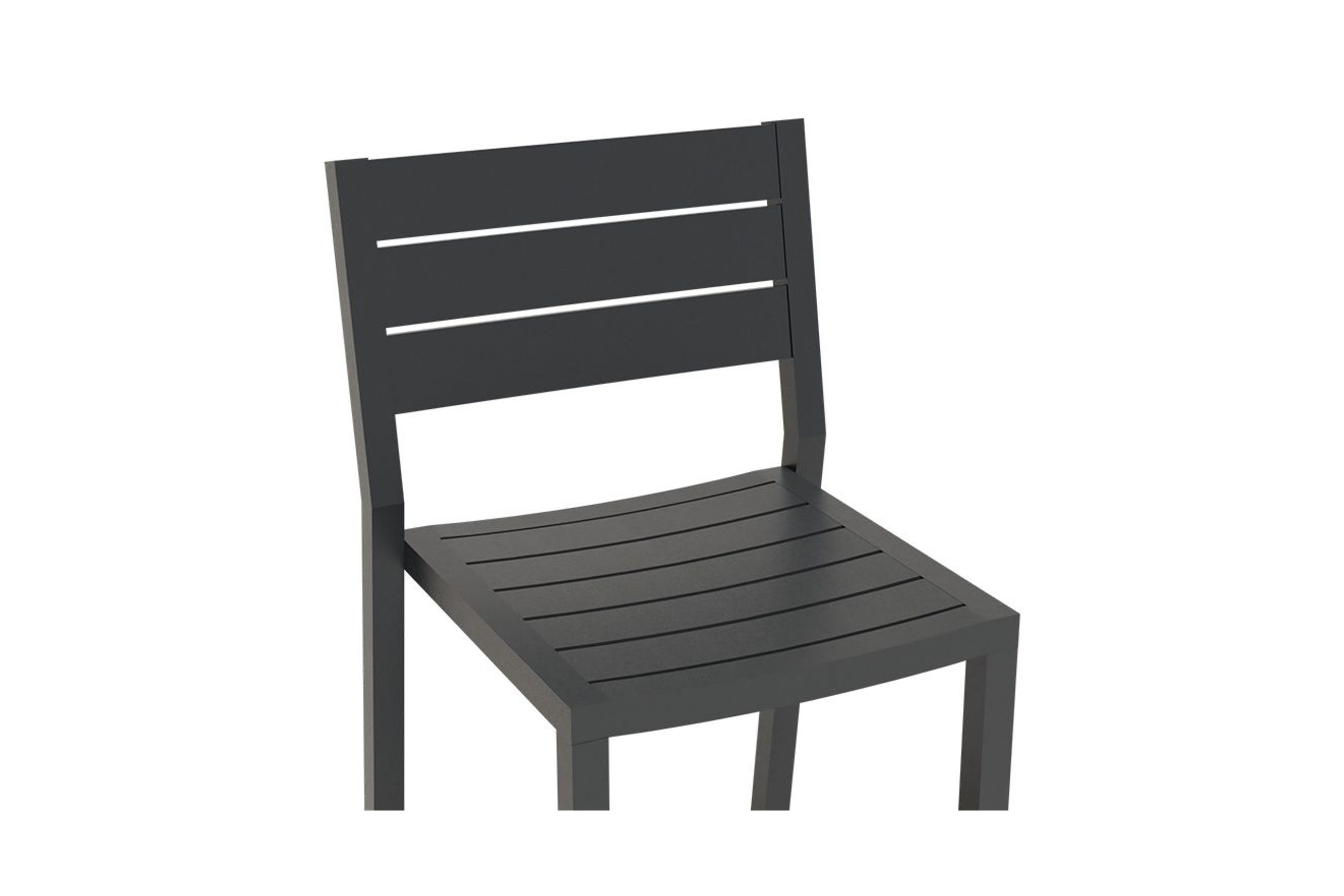 Halki Stool With Backrest - Charcoal