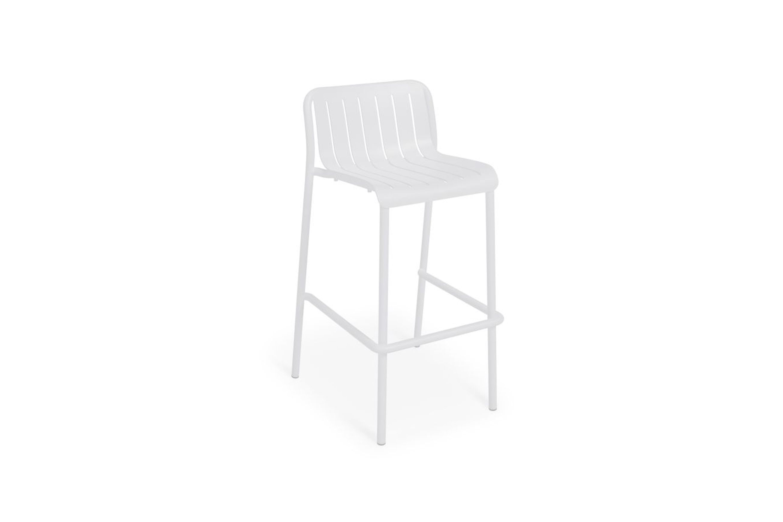 Roku Outdoor Bar Stool in Matt White