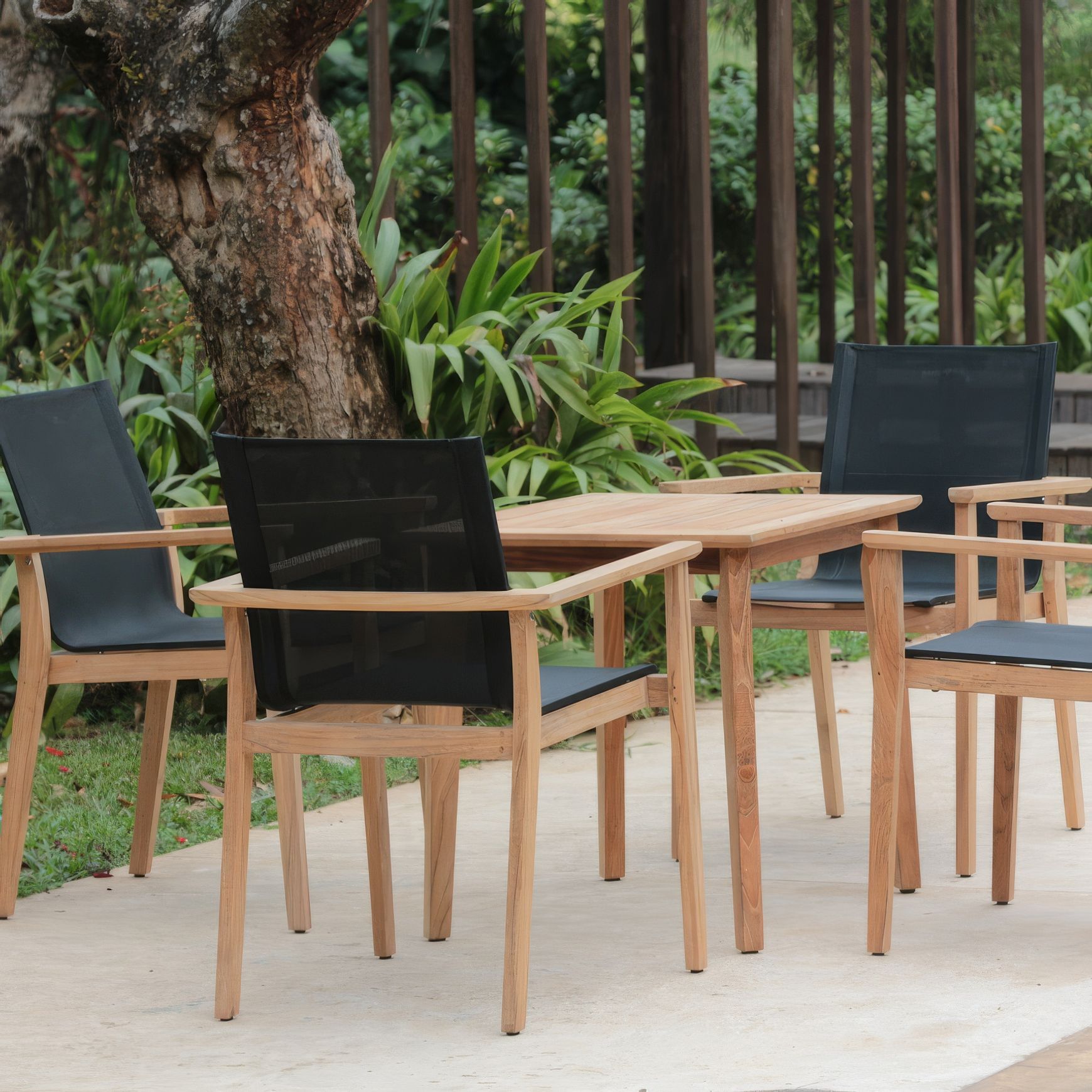 Newcastle Teak Stacking Armchair