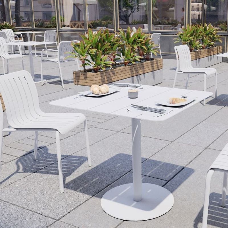 Roku Outdoor Dining Chair in Matt White