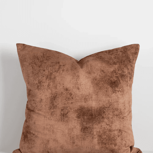 Baya Theo Velvet Cushion - Leather | Large 60 x 60cm