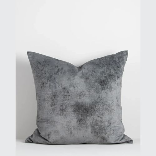 Baya Theo Velvet Cushion - Smoke | Large 60 x 60cm